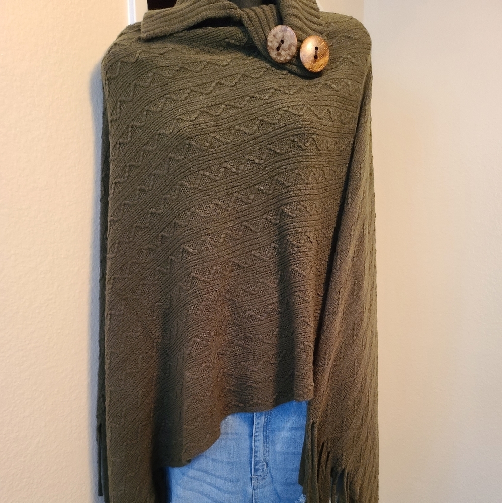 Olive poncho